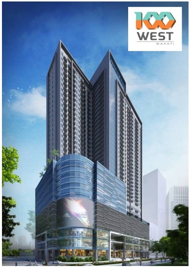 Facade of 100 West Makati by Filinvest