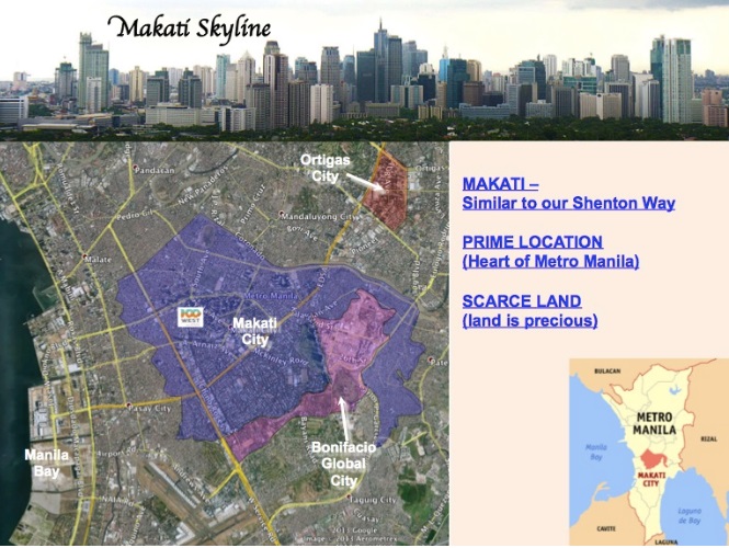 Makati synonymous to Singapore Shenton Way or New York wall Street