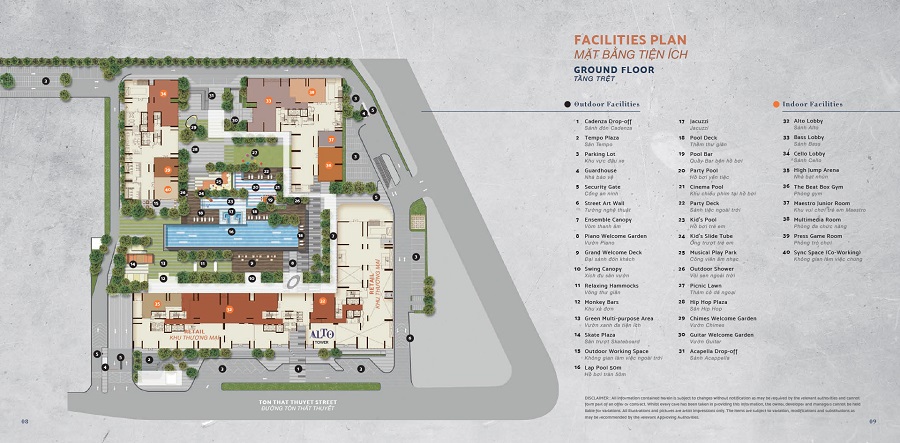 Facilities plan for De La Sol Vietnam (The Summer / Summer Residences)