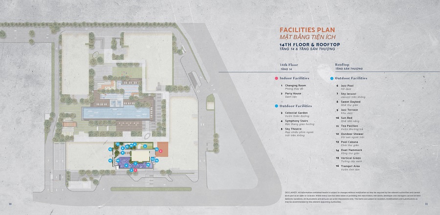 Level 14 Facilities plan for De La Sol Vietnam (The Summer / Summer Residences)