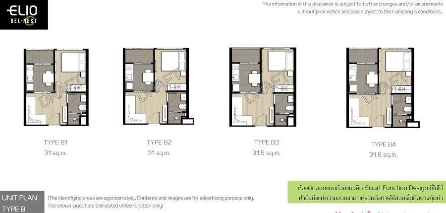 Elio Del Nest Type B Floor Plans