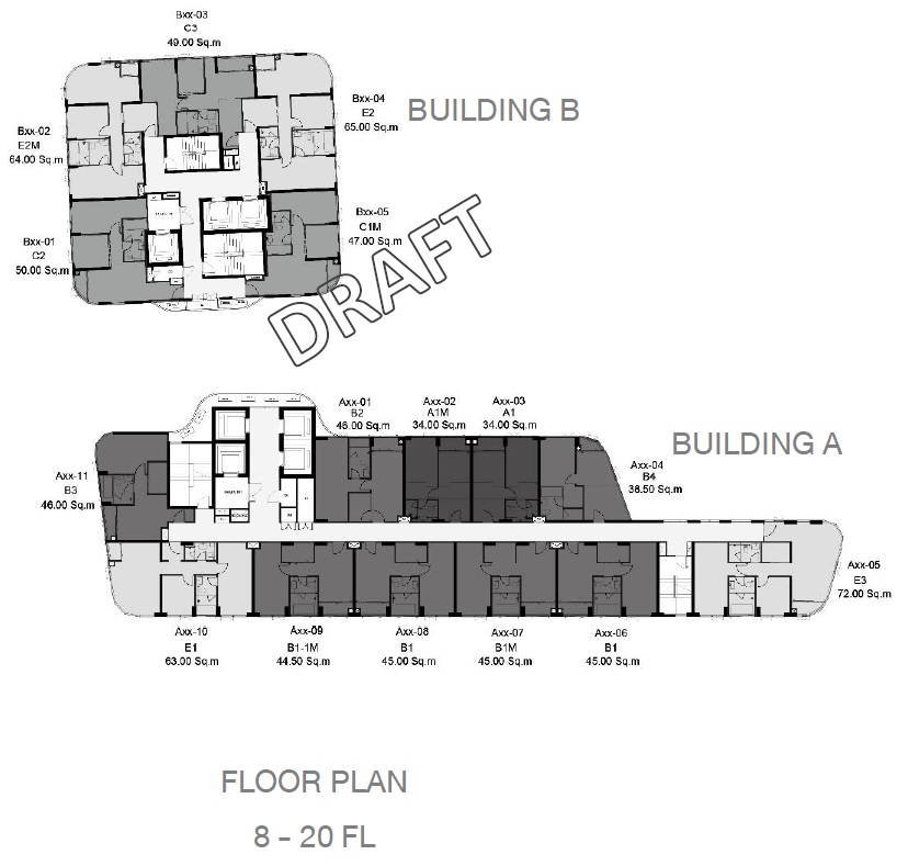 Ideo Q Sukhumvit 36 Site Plan with units