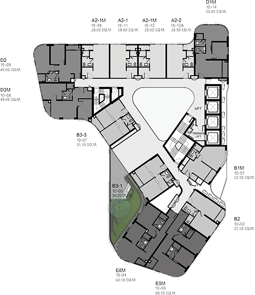 Ideo Q Victory Floor Plans 10th Floor