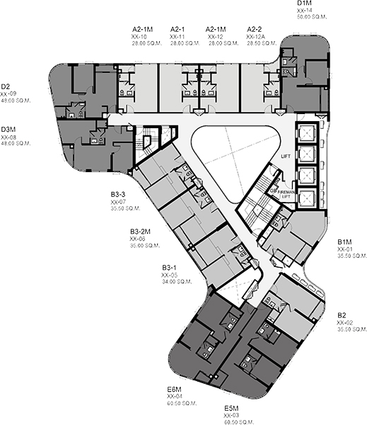 Ideo Q Victory Floor Plans 21st Floor