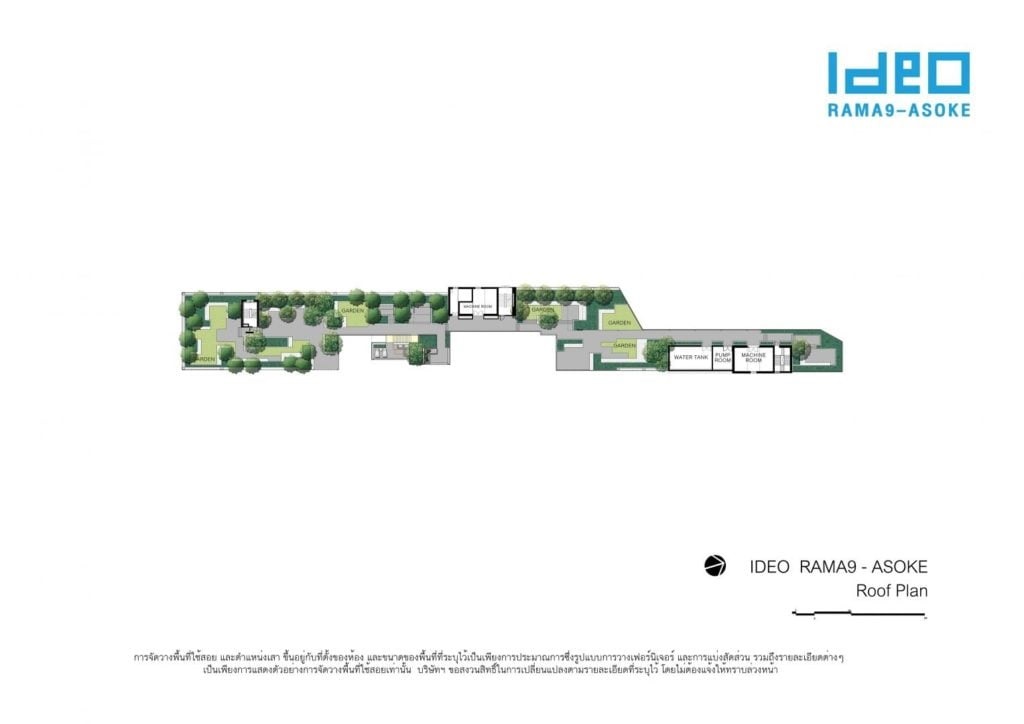 Ideo Rama 9 Asoke rooftop siteplan