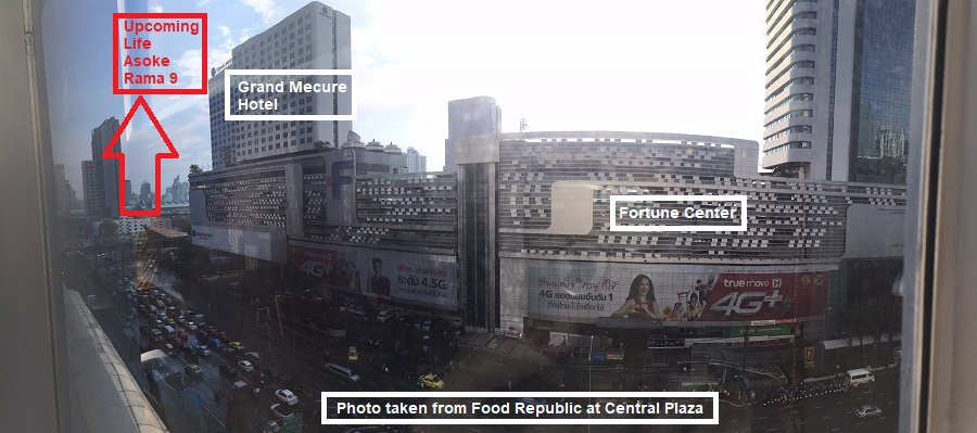 View of Life Asoke Hype from Food Republic at Central Plaza