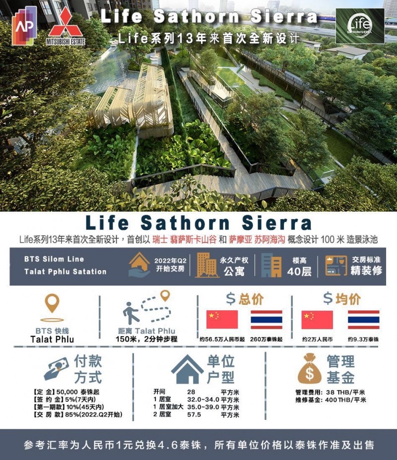 Life Sathorn Sierra Bangkok Condo Chinese Advertisement