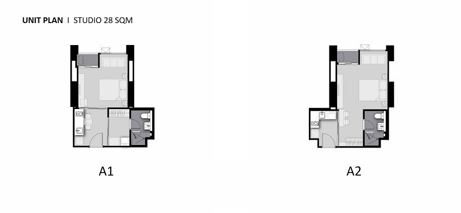 Life Sathorn Sierra Bangkok Condo Studio Floorplan