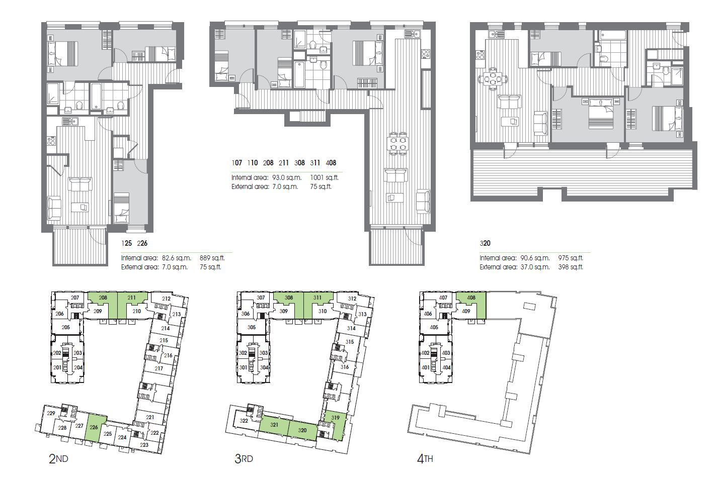 Marine Wharf East 3 bedroom floor plans part 2