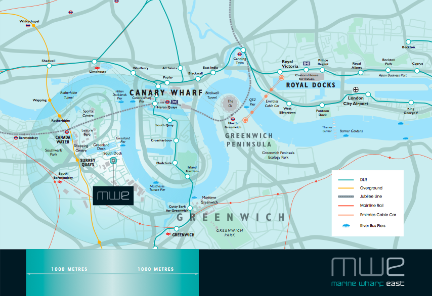 Marine Wharf East Location Map