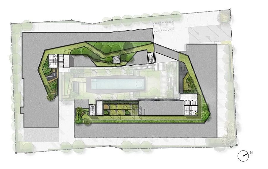 Quintara Kynett Ratchada 12 rooftop siteplan