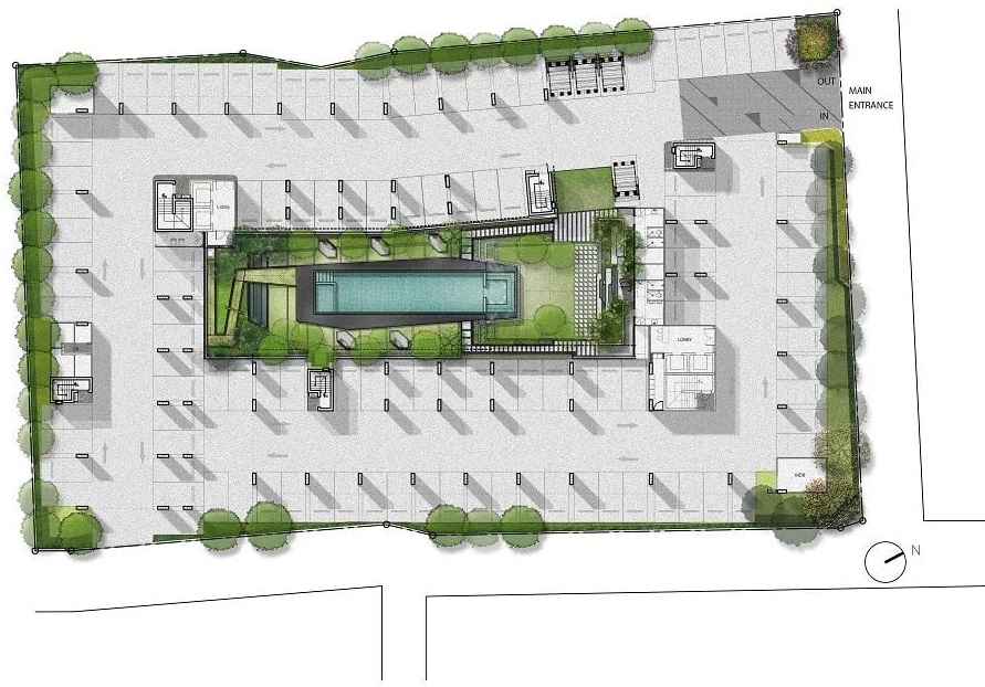 Quintara Kynett Ratchada 12 ground floor siteplan