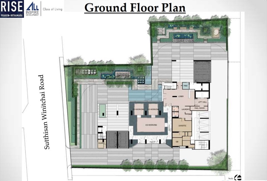 Rise Phahon Inthamara Bangkok condo co-working space facilities