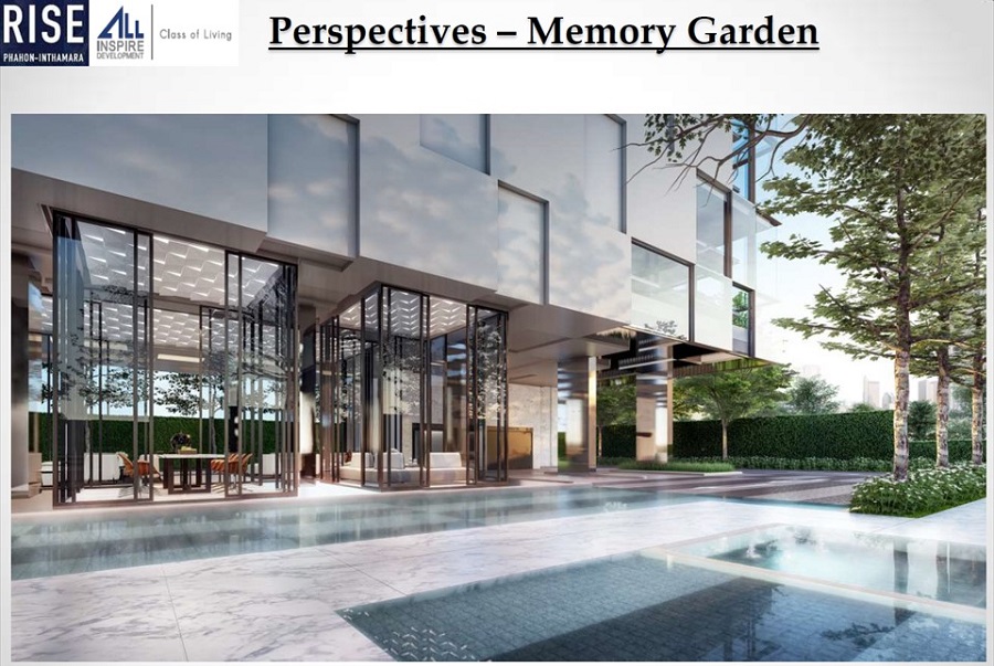 Rise Phahon Inthamara Bangkok condo Memory Gardens facilities