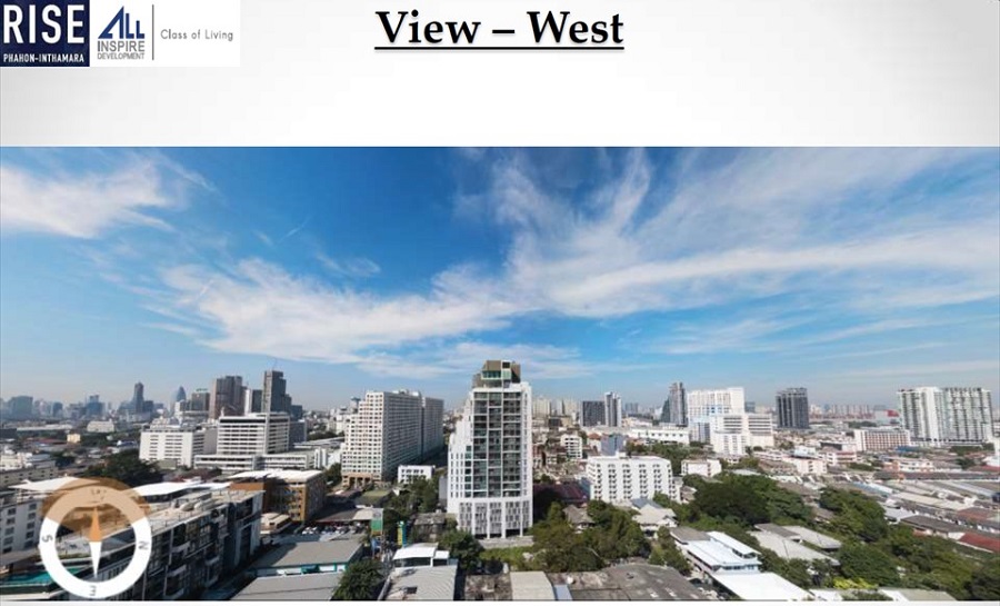 Rise Phahon Inthamara Bangkok condo West view