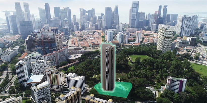 The Landmark Facade at Chinatown & Outram by MCC Land