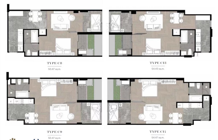 Walden Thonglor 8 2 bedroom floorplan