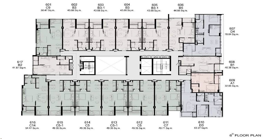 Walden Thonglor 8 6th floor siteplan