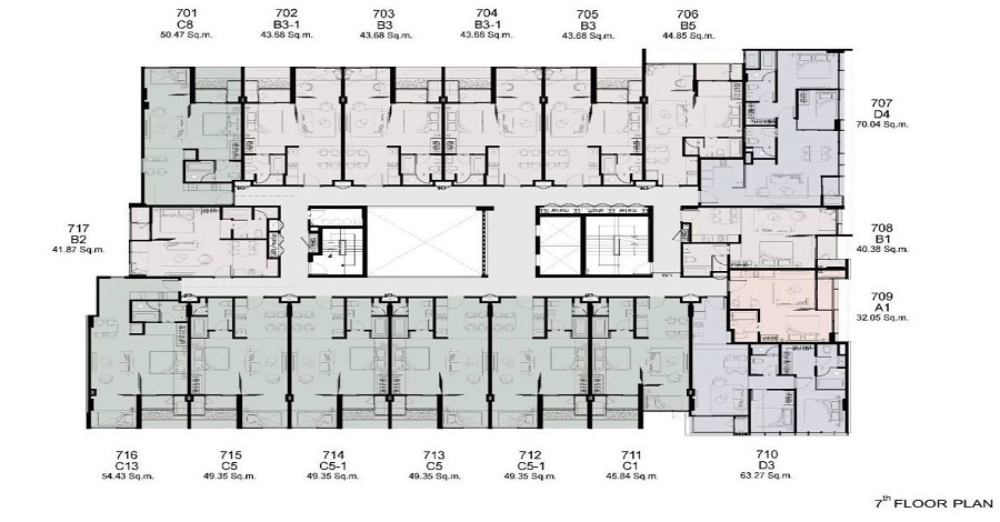 Walden Thonglor 8 7th floor siteplan